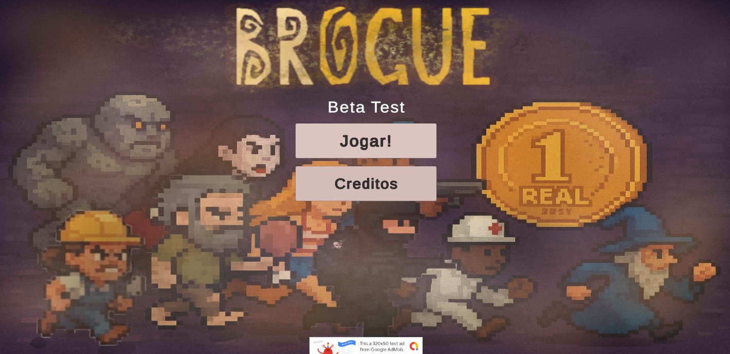 Tela de abertura, menu principal