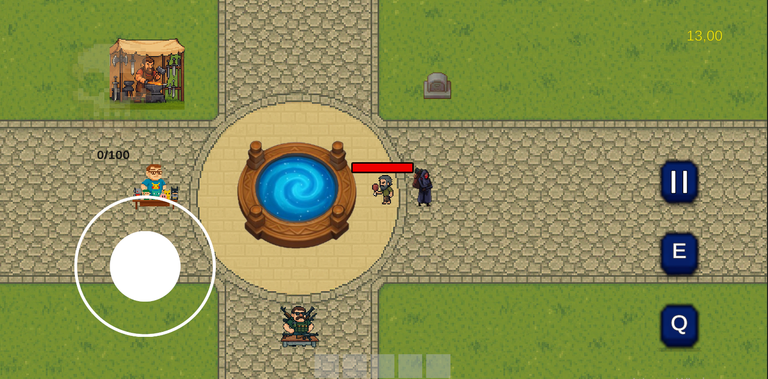 Praça da feira, mapa do início do jogo